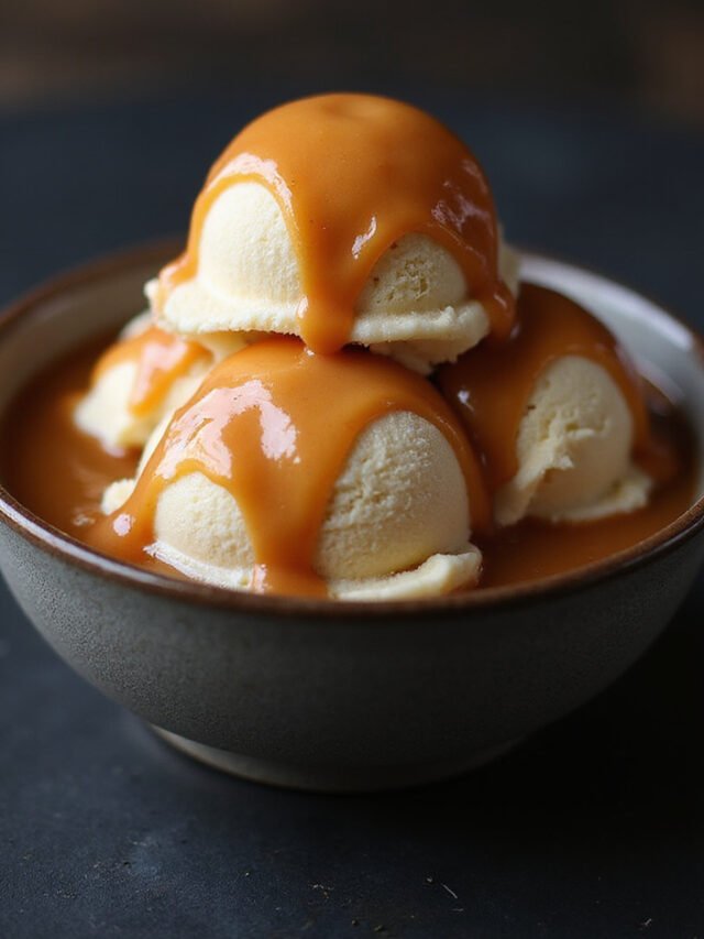 Salted Caramel Delight with Ice Cream