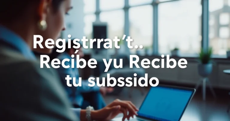 Regístrate y Recibe tu Subsidio: Guía práctica para empezar hoy